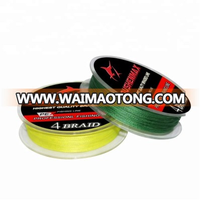 4 Strand 100m yellow PE Braided Fishing Line