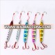 Wholesale 25g 40g 60g 5 colors fishing tackle artificial metal lead squid jig hard bait spoon fishing lure with hooks