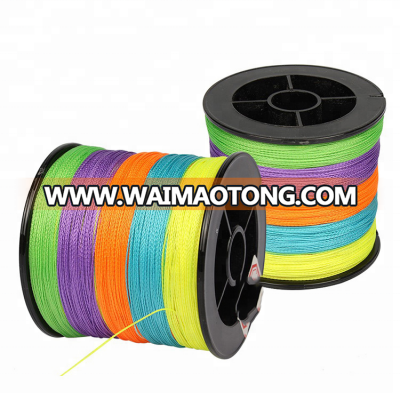 Customizable multicolor 4 Strands 300M PE Braid fishing tackle line Fishing Line